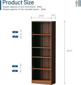 Vicllax Librería de Madera, Estantería Abierta Ajustable en Altura de 4/5 Estantes para Oficina en casa 