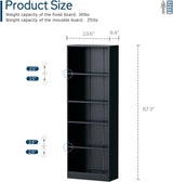 Vicllax Librería de Madera, Estantería Abierta Ajustable en Altura de 4/5 Estantes para Oficina en casa 