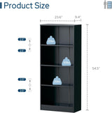 Vicllax Librería de Madera, Estantería Abierta Ajustable en Altura de 4/5 Estantes para Oficina en casa 