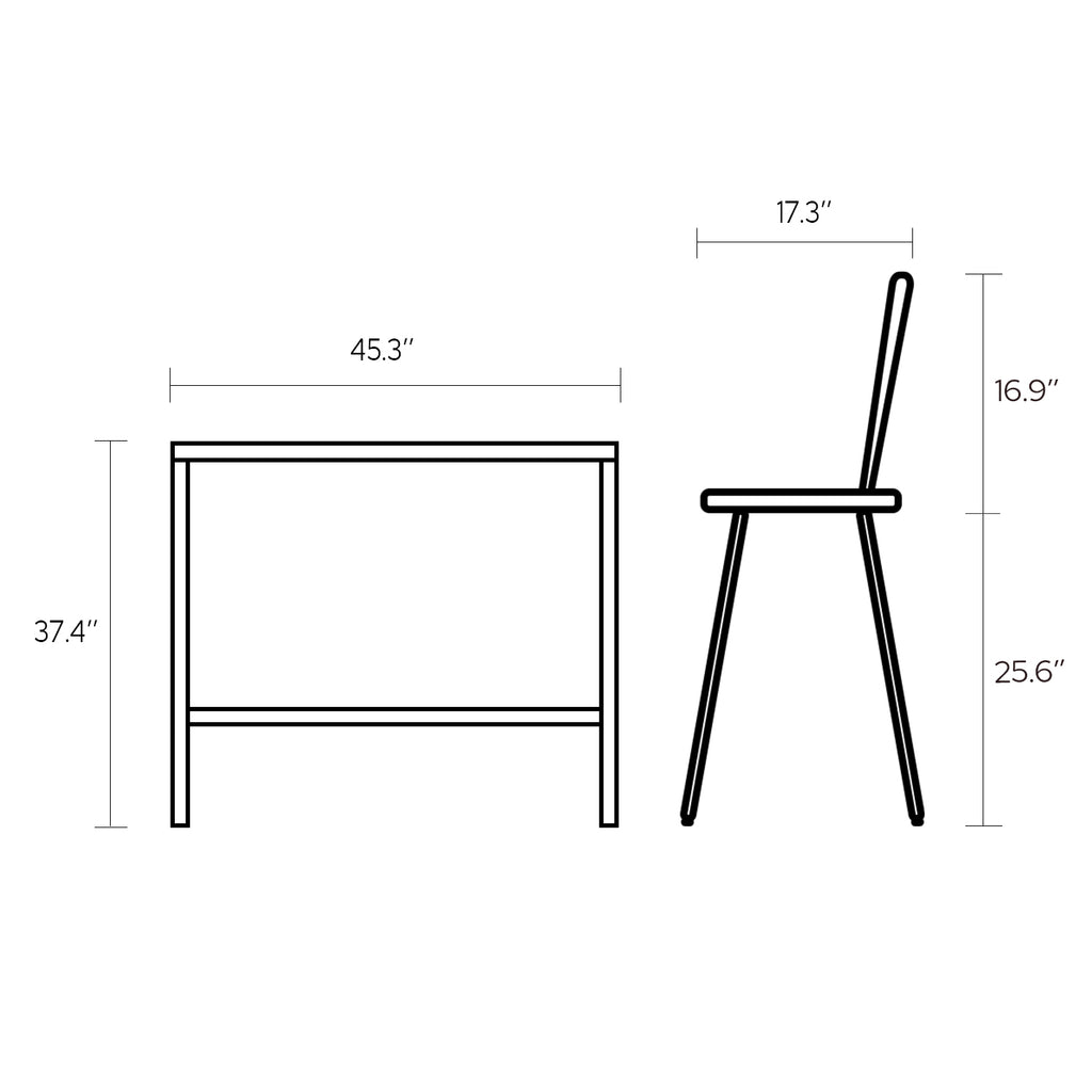 3pcs outdoor metal bar set