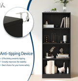 Vicllax Librería de Madera, Estantería Abierta Ajustable en Altura de 4/5 Estantes para Oficina en casa 