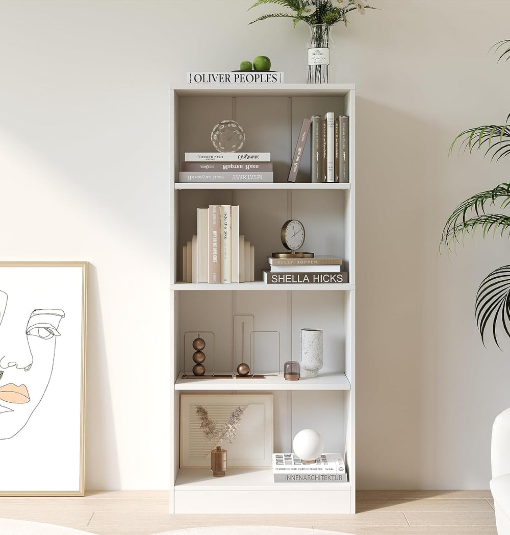 Vicllax Librería de Madera, Estantería Abierta Ajustable en Altura de 4/5 Estantes para Oficina en casa 