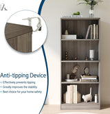 Vicllax Librería de Madera, Estantería Abierta Ajustable en Altura de 4/5 Estantes para Oficina en casa 