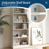 Vicllax Librería de Madera, Estantería Abierta Ajustable en Altura de 4/5 Estantes para Oficina en casa 