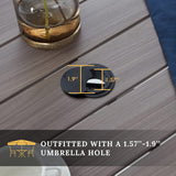 Vicllax 5-Piece Patio Dining Set, 42" Patio Round Table and Outdoor Wicker Chairs