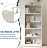 Vicllax Librería de Madera, Estantería Abierta Ajustable en Altura de 4/5 Estantes para Oficina en casa 