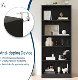 Vicllax Librería de Madera, Estantería Abierta Ajustable en Altura de 4/5 Estantes para Oficina en casa 