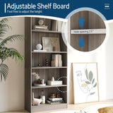 Vicllax Librería de Madera, Estantería Abierta Ajustable en Altura de 4/5 Estantes para Oficina en casa 